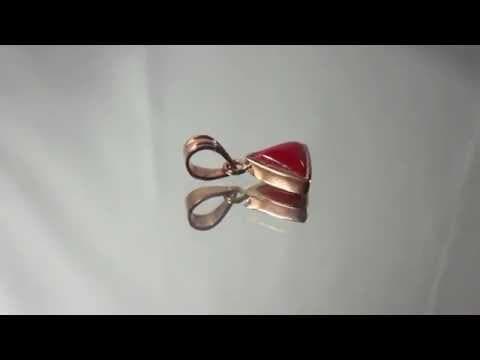 Red coral moonga pendent video