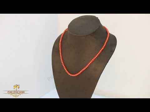 Red Coral Mala Weight 63carat video