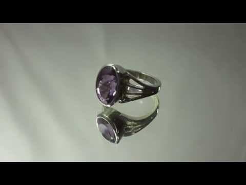Amethyst silver ring video