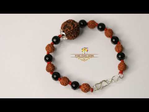 7 Mukhi Rudraksha Bracelet Shani Kawach in Silver video