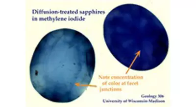 Gemstone diffusion treatment example two
