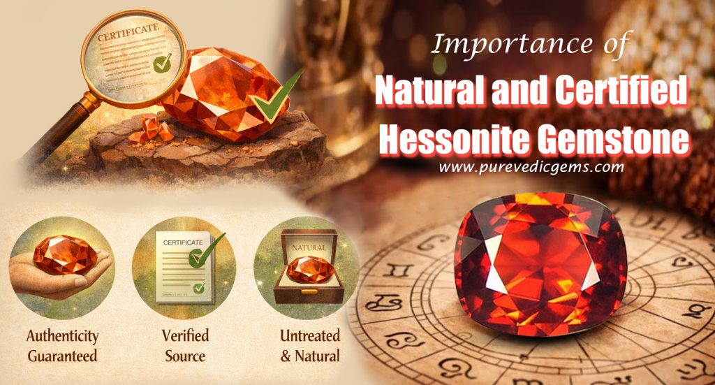 important of natura and certified hessonite gemstone