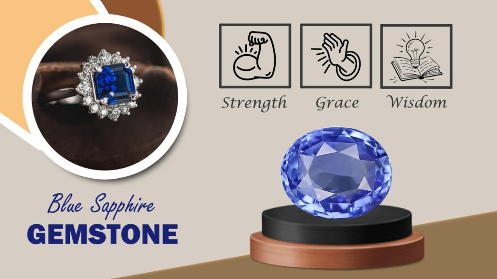 Blue sapphire gemstone in Switzerland A gemstone of Wisdom, Grace, and Strength