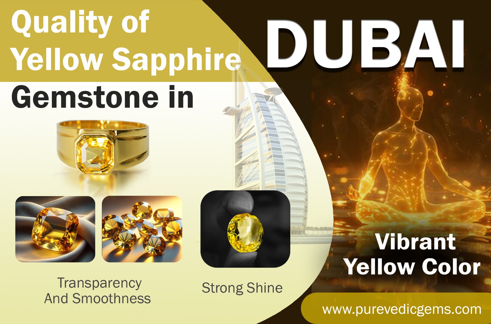 Quality of Yellow Sapphire Gemstone in Dubai